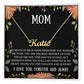 To My Mom Necklace Gift, Mom Birthday Gift from Son, Mom Mothers Day Gift from Daughter, To My Mom Love Name Necklace for Mom, Mom Gift