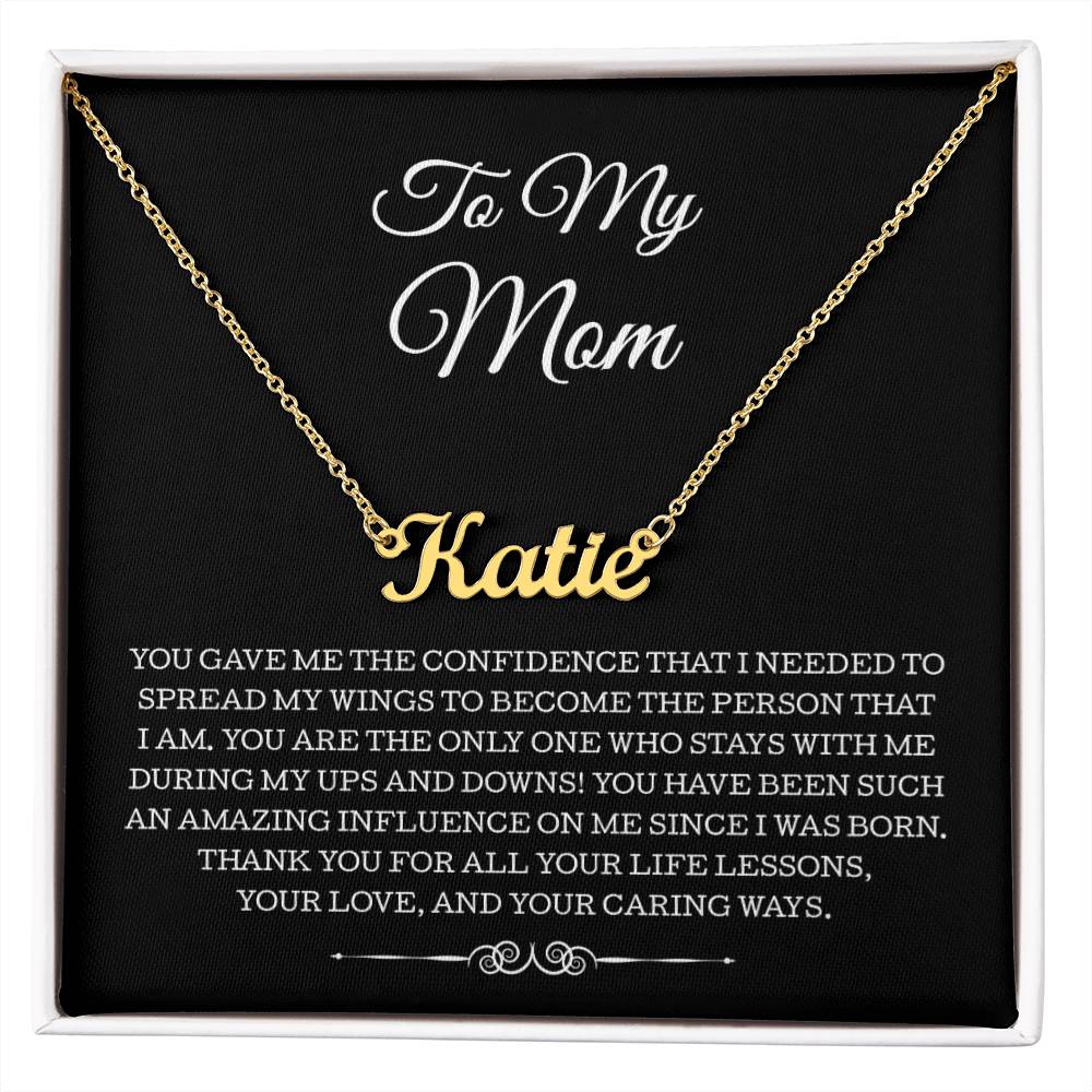 To My  Mom Necklace, To Mom Message Card Necklace, Mom Gift, Mom Mother's Day Gifts, Mom Birthday Jewelry, Mom Gift From Son