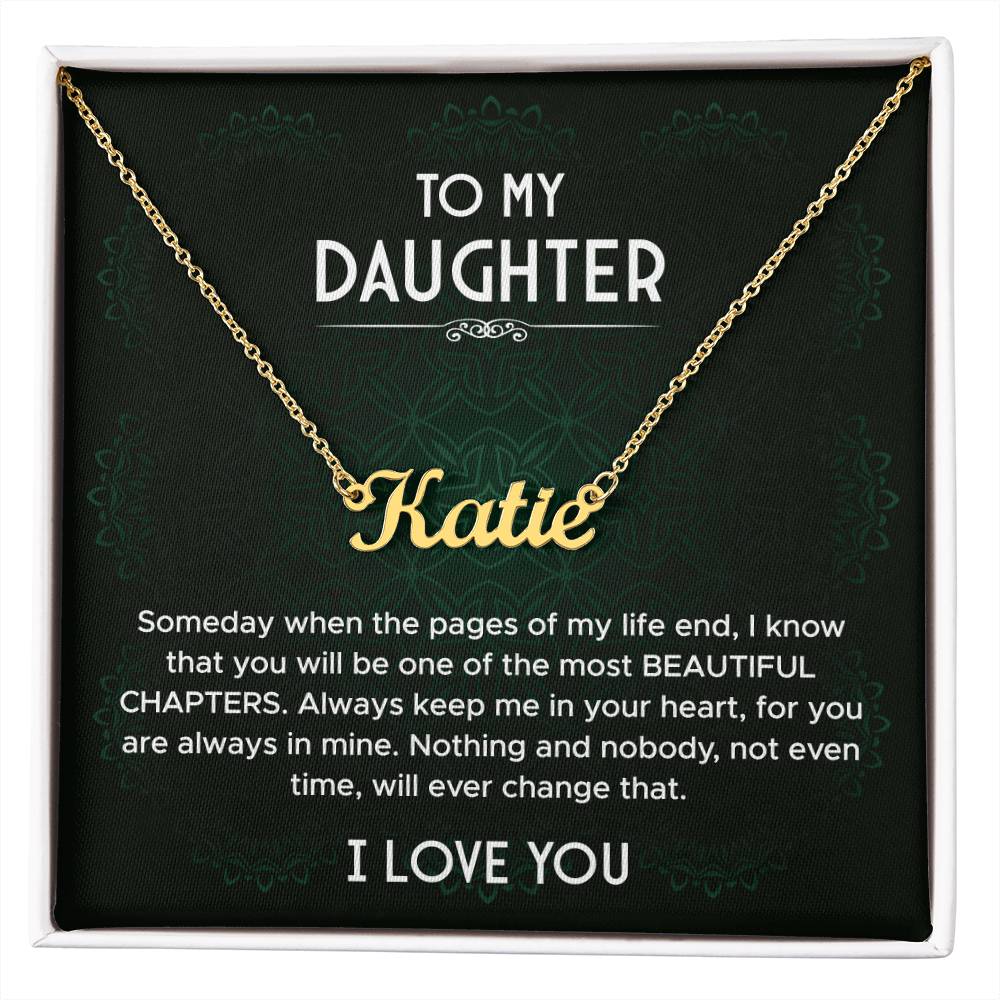 To My Daughter Personalized Name Necklaces, Gift From Mom Dad, Gift for Daughter from Mum, Father Mother Daughter Necklace, Birthday Gift Daughter, Christmas Gift