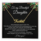 To My Beautiful Daughter Necklace, Mother's Day Graduation Birthday Christmas Jewelry Gifts from Mom Dad with Heartfelt Message Card & Elegant Box