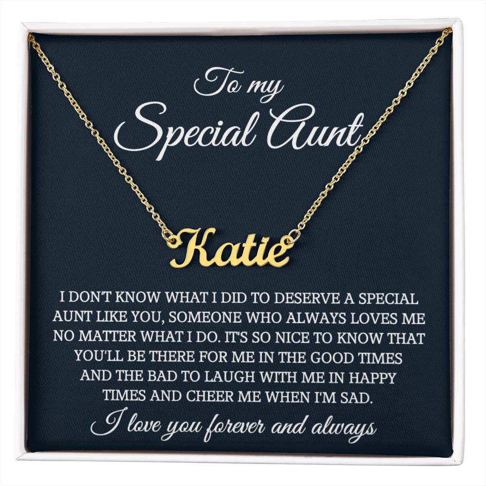 To My Aunt Personalized Necklace Gifts, Best Aunt Ever Necklace Jewelry Sentimental Gifts for Aunt Auntie