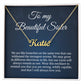 For My Beautiful Sister Necklace Gift | To My Sister Gifts | Personalized Name Necklace