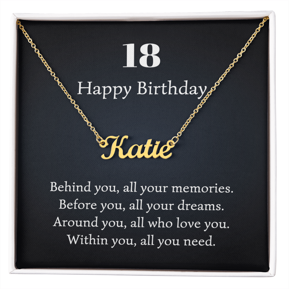18 happy birthday name neckalce 1
