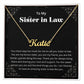 Gift for Sister-in-Law from Sister, Groom's Sister Necklace, Birthday Present for Sister-in-Law, Necklace for Future Sister-in-Law, Bonus Sister Gift, Wedding or Engagement Present