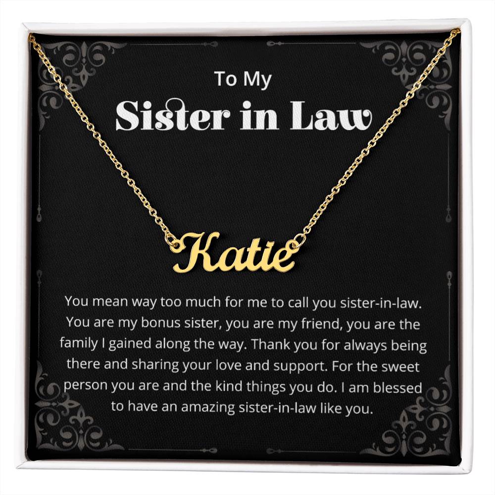Gift for Sister-in-Law from Sister, Groom's Sister Necklace, Birthday Present for Sister-in-Law, Necklace for Future Sister-in-Law, Bonus Sister Gift, Wedding or Engagement Present