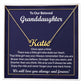 Custom Granddaughter Necklace Gifts from Grandma, Grandpa, Grandfather - Perfect for Graduation, Birthday, Personalized Name Jewelry