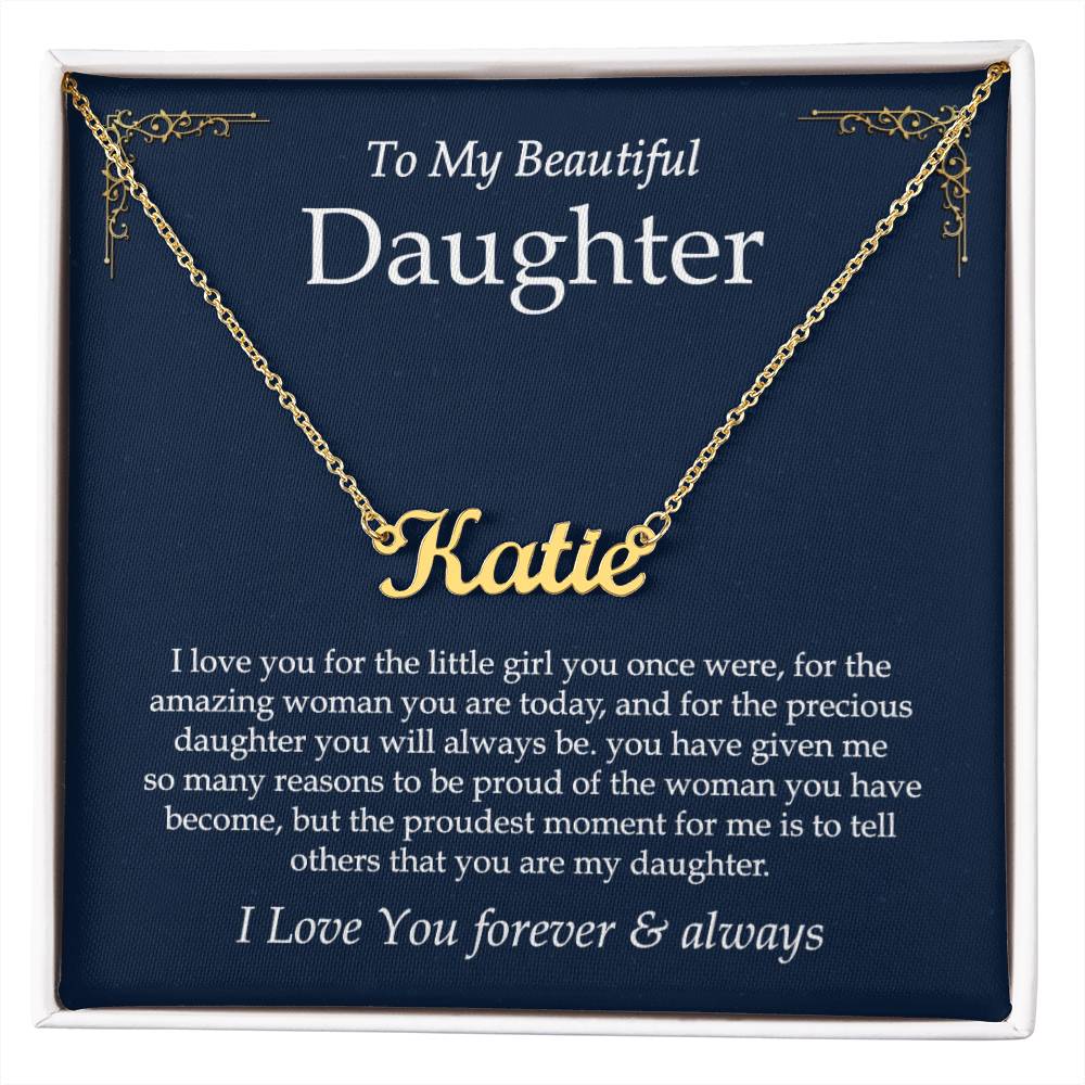 Father to Daughter Gifts from Dad to Daughter Necklace, Father Daughter Necklace for Daughter from Dad, Personalized Name Necklace Gifts