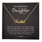 Daughter Gifts From Mom Dad To My Daughter Necklace Graduation Gifts Birthday Christmas Message Card LED Gift Box
