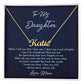 Daughters Birthday Gift with Message Card, Birthday Graduation Gifts for Daughter Personalized Name Necklace for Women