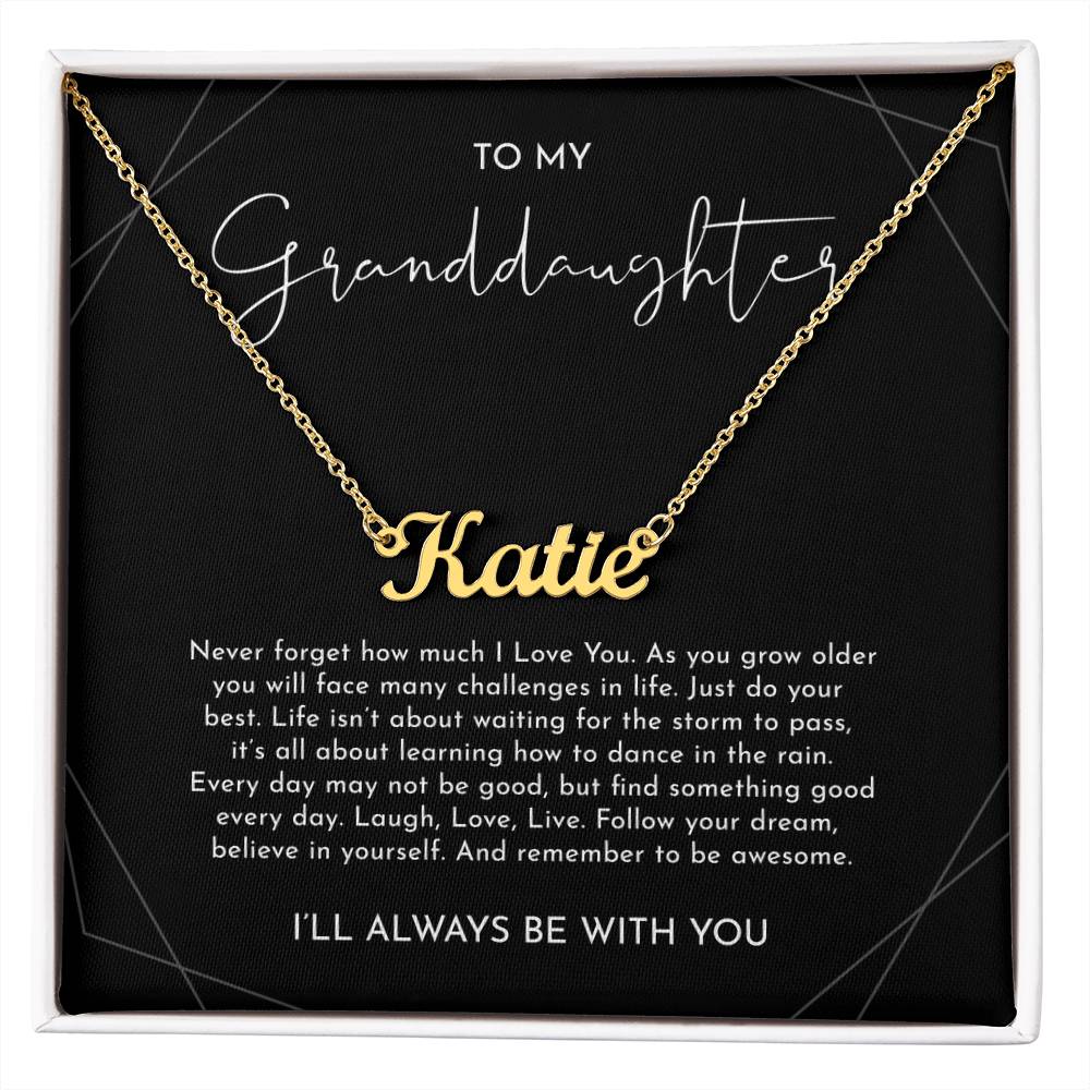 To My granddaughter