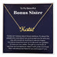 Sister Gifts, Sterling Silver Interlocking 2 Hearts Necklace for Sister in Law, Sister in Law Birthday Gift for Bonus Sister, Unbiological Sister Gifts, Christmas Jewelry