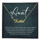 Jewelry Gifts for Aunt from Niece Nephew, Personalized Name Necklace on Sentimental Quote Card