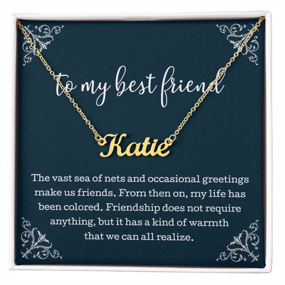 To My Best Friend Necklace, For Best Friend, Friendship Jewelry, Best Friend Necklace With Message Card, Best Friend Jewelry, Birthday Gifts For Best Friend, Happy Birthday Friend