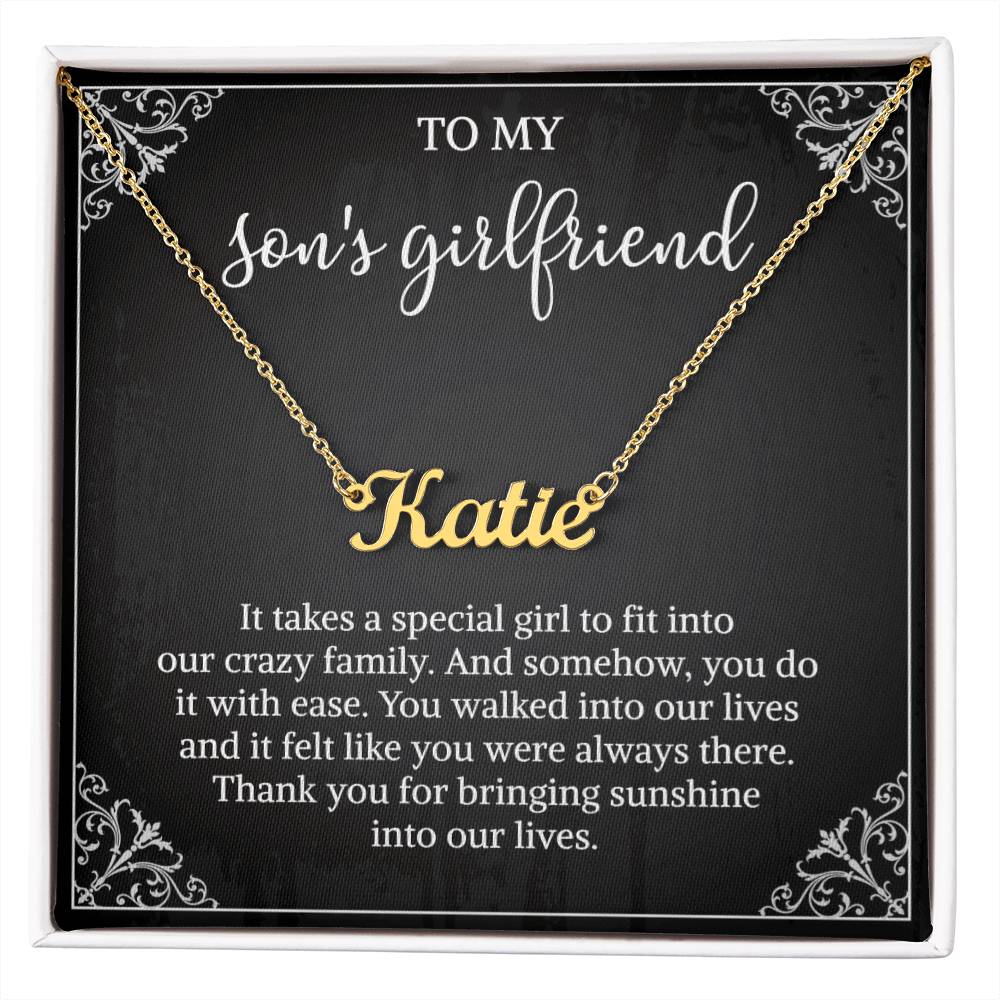 Sons Girlfriend Necklace from Mom, To my Son's Girlfriend Gifts, Sterling Silver Two Interlocking Infinity Double Heart Necklace, Valentine's Day Jewelry Birthday Gift