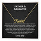 To My Daughter Necklace From Dad , Father Daughter Gifts From Dad, Birthday Gift For Daughter Adult, Father Daughter Necklace