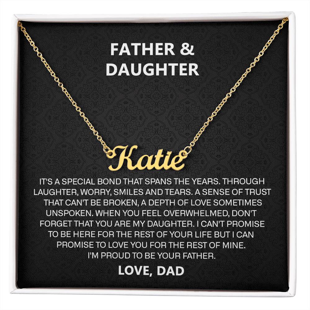 To My Daughter Necklace From Dad , Father Daughter Gifts From Dad, Birthday Gift For Daughter Adult, Father Daughter Necklace