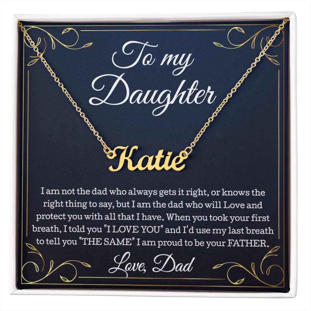 Daughter Gifts From Dad, To My Daughter Necklace From Dad, Love Knot Necklace, Daughter Necklace, Father Daughter Necklace, Gift For My Daughter, Birthday Gift, Christmas Gift To Daughter From Dad