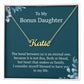 Heartfelt Birthday Surprise: Beautiful Personalized Name Necklace for My Wonderful Bonus Daughter