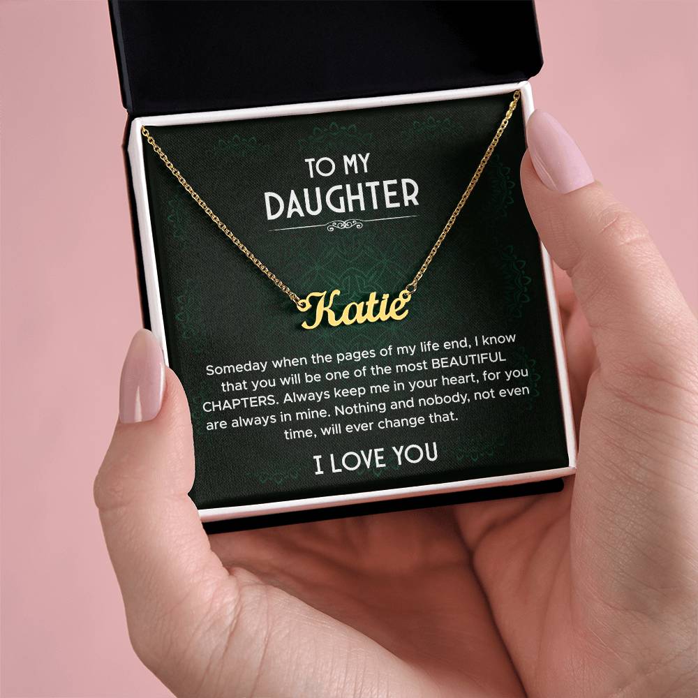 To My Daughter Personalized Name Necklaces, Gift From Mom Dad, Gift for Daughter from Mum, Father Mother Daughter Necklace, Birthday Gift Daughter, Christmas Gift