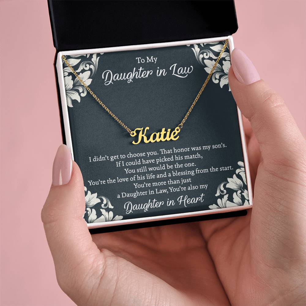 Daughter-in-Law Necklace Gift from Mother-in-Law, To My Daughter-in-Law Honor Pendant Jewelry with Message Card and Gift Box. Surprise Gift for Daughter-in-Law Perfect Daughter-in-Law Gift