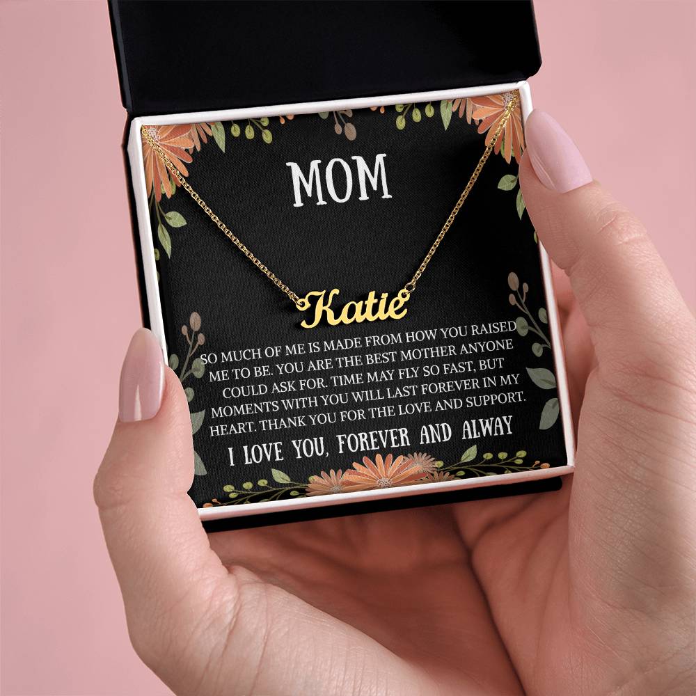 To My Mom Necklace Gift, Mom Birthday Gift from Son, Mom Mothers Day Gift from Daughter, To My Mom Love Name Necklace for Mom, Mom Gift