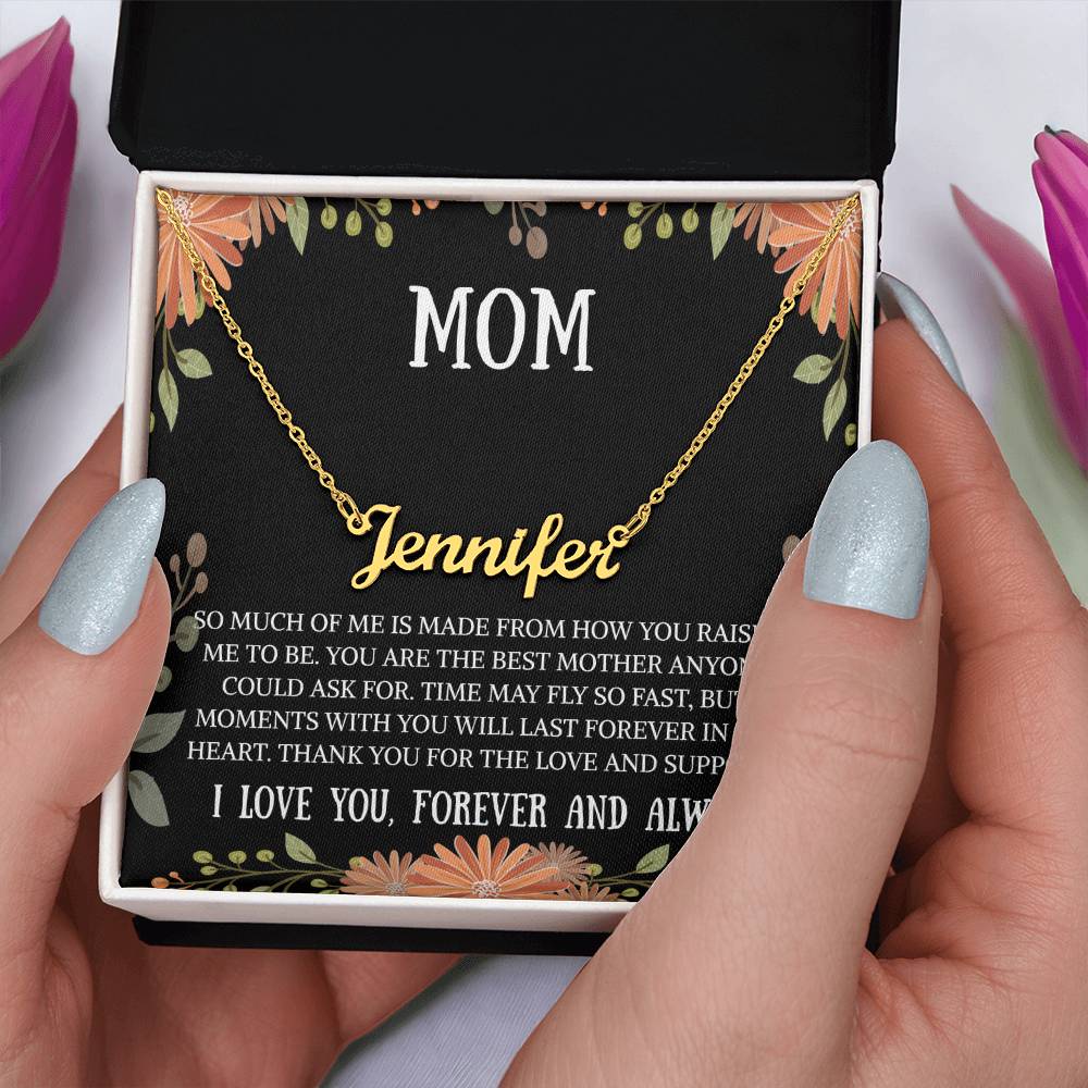 To My Mom Necklace Gift, Mom Birthday Gift from Son, Mom Mothers Day Gift from Daughter, To My Mom Love Name Necklace for Mom, Mom Gift