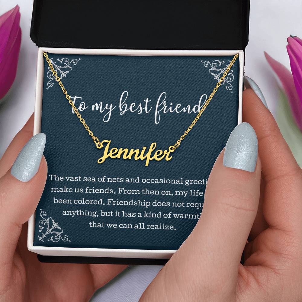 To My Best Friend Necklace, For Best Friend, Friendship Jewelry, Best Friend Necklace With Message Card, Best Friend Jewelry, Birthday Gifts For Best Friend, Happy Birthday Friend