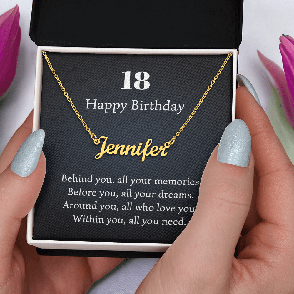 18 happy birthday name neckalce 1
