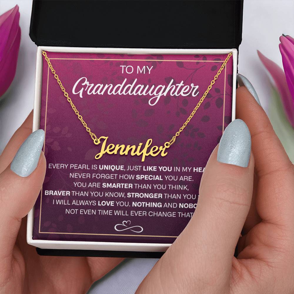 To My Granddaughter name necklace