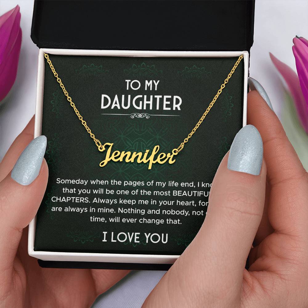 To My Daughter Personalized Name Necklaces, Gift From Mom Dad, Gift for Daughter from Mum, Father Mother Daughter Necklace, Birthday Gift Daughter, Christmas Gift