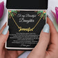 To My Beautiful Daughter Necklace, Mother's Day Graduation Birthday Christmas Jewelry Gifts from Mom Dad with Heartfelt Message Card & Elegant Box