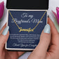 Gift to My Boyfriend's Mom Necklace, Personalized Name Necklace , Boyfriends Mom Necklace