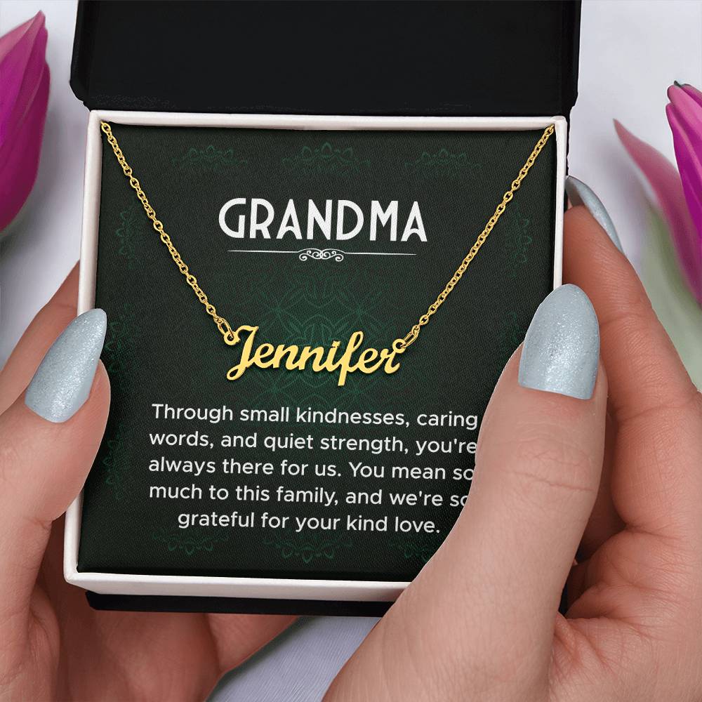 Grandma Gifts From Granddaughter Mothers Day Necklace Christmas Birthday Gift From Grandson To My Grandmother Pendant Jewelry Present With Message Card & Gift Box