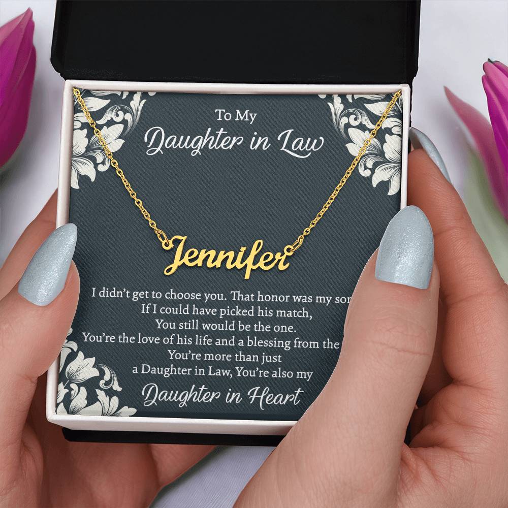 Daughter-in-Law Necklace Gift from Mother-in-Law, To My Daughter-in-Law Honor Pendant Jewelry with Message Card and Gift Box. Surprise Gift for Daughter-in-Law Perfect Daughter-in-Law Gift