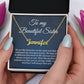 For My Beautiful Sister Necklace Gift | To My Sister Gifts | Personalized Name Necklace