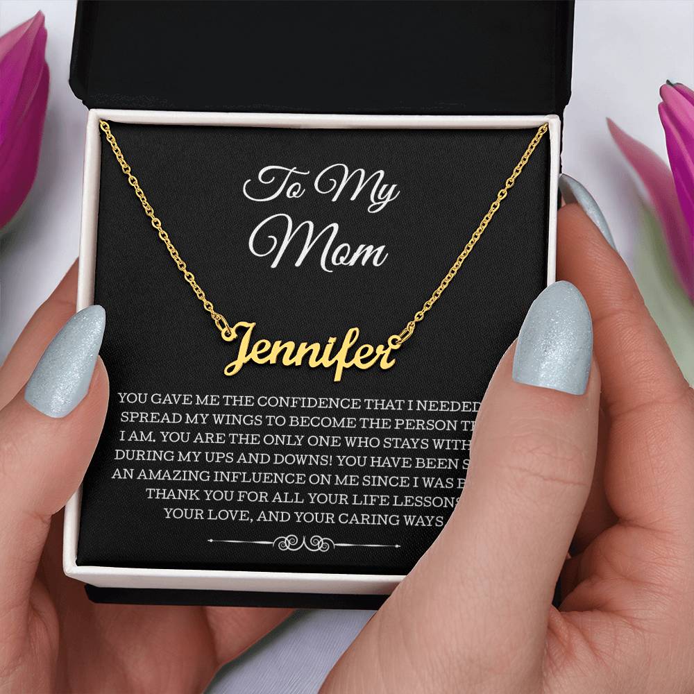 To My  Mom Necklace, To Mom Message Card Necklace, Mom Gift, Mom Mother's Day Gifts, Mom Birthday Jewelry, Mom Gift From Son