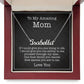To My Mom Personalized Name Necklace, Mom Gift, Mom Necklace, Jewelry From Son Daughter, Gift Mom Birthday, Christmas, Mothers Day, Necklaces with Meaningful Messages