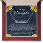 To My Daughter Flower Name Necklace, Personalized Gift for Daughter, Daughter Birthday Gift Message Card Jewelry, Handmade Necklace - Personalized Gift, with Box On Birthday Anniversary Christmas