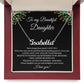 To My Beautiful Daughter Necklace, Mother's Day Graduation Birthday Christmas Jewelry Gifts from Mom Dad with Heartfelt Message Card & Elegant Box
