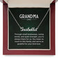 Grandma Gifts From Granddaughter Mothers Day Necklace Christmas Birthday Gift From Grandson To My Grandmother Pendant Jewelry Present With Message Card & Gift Box