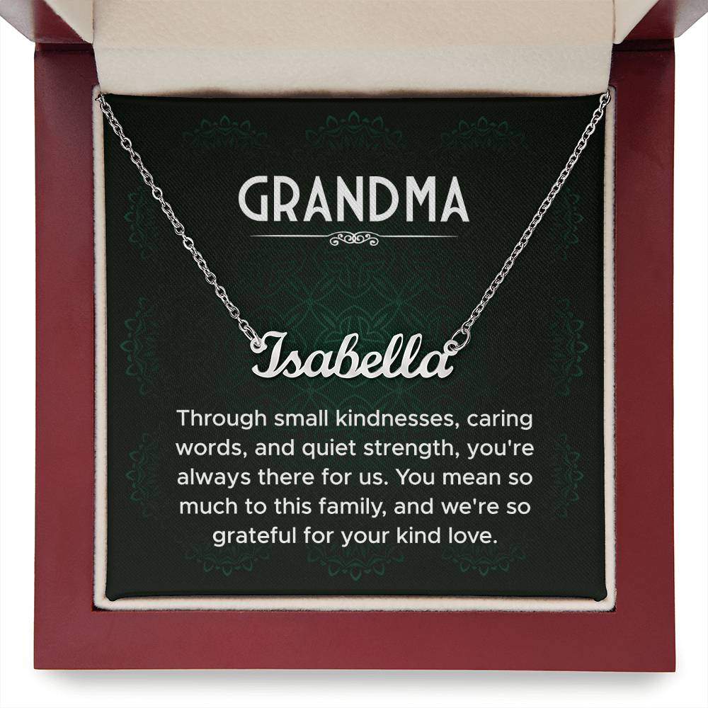 Grandma Gifts From Granddaughter Mothers Day Necklace Christmas Birthday Gift From Grandson To My Grandmother Pendant Jewelry Present With Message Card & Gift Box