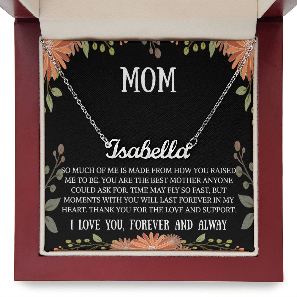 To My Mom Necklace Gift, Mom Birthday Gift from Son, Mom Mothers Day Gift from Daughter, To My Mom Love Name Necklace for Mom, Mom Gift