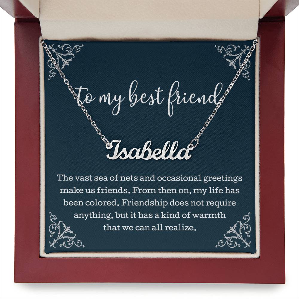 To My Best Friend Necklace, For Best Friend, Friendship Jewelry, Best Friend Necklace With Message Card, Best Friend Jewelry, Birthday Gifts For Best Friend, Happy Birthday Friend
