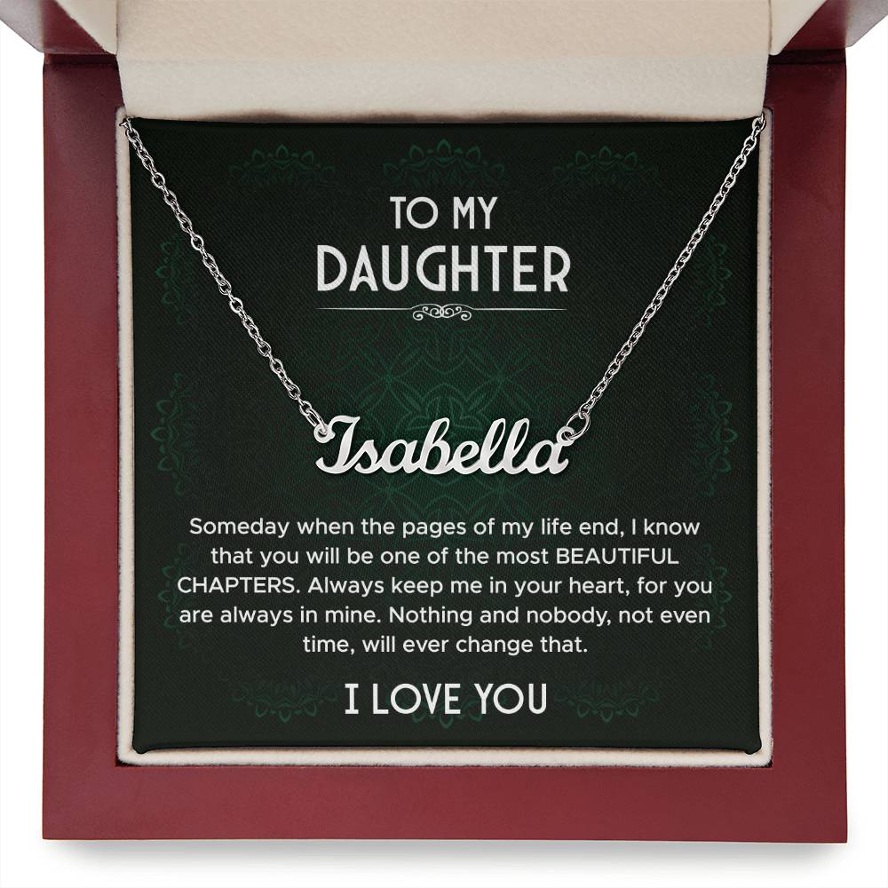 To My Daughter Personalized Name Necklaces, Gift From Mom Dad, Gift for Daughter from Mum, Father Mother Daughter Necklace, Birthday Gift Daughter, Christmas Gift