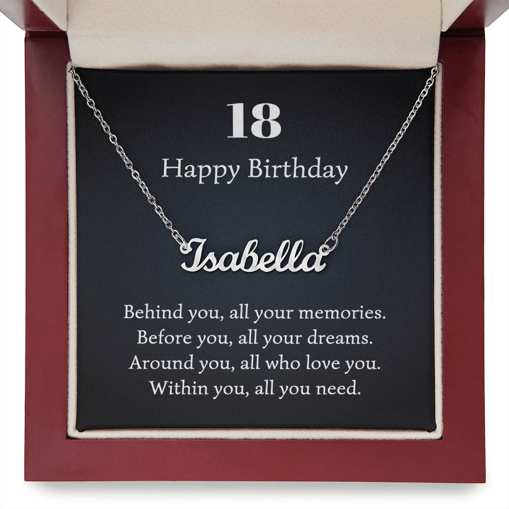 18 happy birthday name neckalce 1