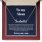 To My Mom Necklace From Son Personalized Name Necklace For Mom, To My Boyfriend Mom, My Girlfriend Mom On Mother's Day, Birthday With Message Card Box