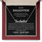 Gifts to My Daughter Necklace From Dad Personalized Name Necklace Father Daughter Necklaces On Birthday, Anniversary Includes Gift Box