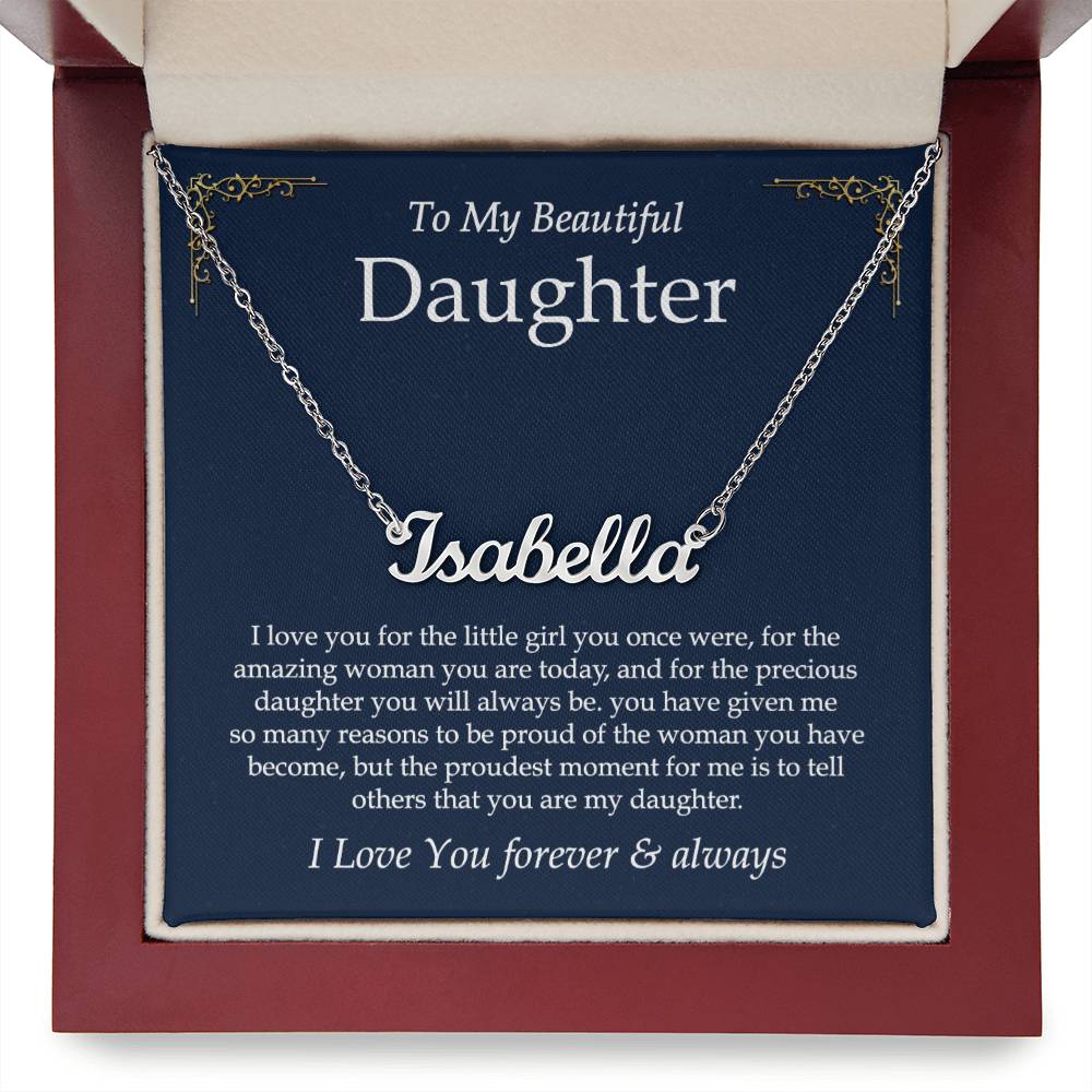 Father to Daughter Gifts from Dad to Daughter Necklace, Father Daughter Necklace for Daughter from Dad, Personalized Name Necklace Gifts