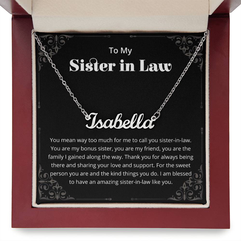 Gift for Sister-in-Law from Sister, Groom's Sister Necklace, Birthday Present for Sister-in-Law, Necklace for Future Sister-in-Law, Bonus Sister Gift, Wedding or Engagement Present