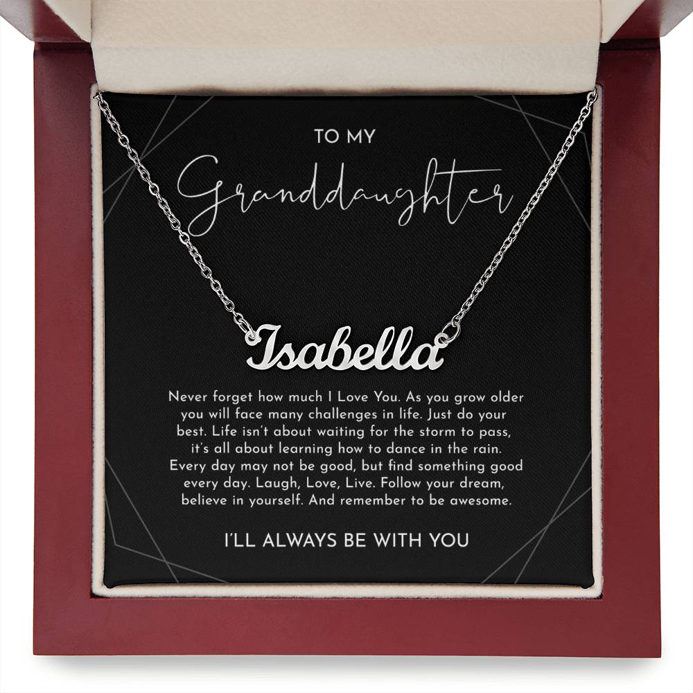 To My granddaughter